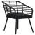 Set mobilier de bistro, 3 piese, negru, poliratan GartenMobel Dekor