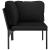Set mobilier de grădină cu perne, 6 piese, negru, PVC GartenMobel Dekor