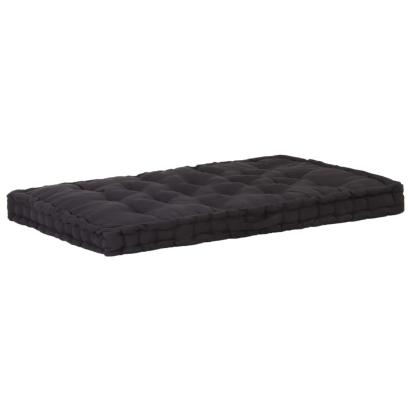 Pernă podea canapea din paleți, negru, 120 x 80 x 10 cm bumbac GartenMobel Dekor