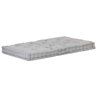 Pernă podea canapea din paleți, gri, 120 x 80 x 10 cm, bumbac GartenMobel Dekor