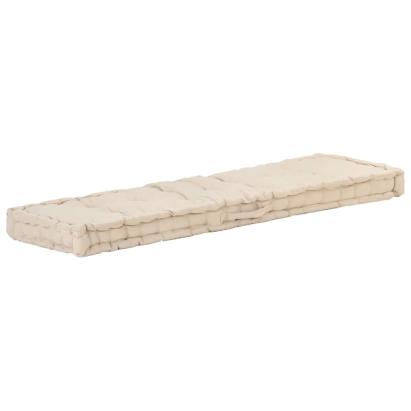 Pernă podea canapea din paleți, bej, 120 x 40 x 7 cm, bumbac GartenMobel Dekor