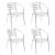 Scaune stivuibile de exterior, 4 buc., aluminiu GartenMobel Dekor
