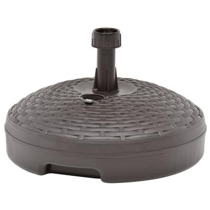 Suport umbrelă, umplut cu apă/nisip, maro, 20 L, plastic ratan GartenMobel Dekor