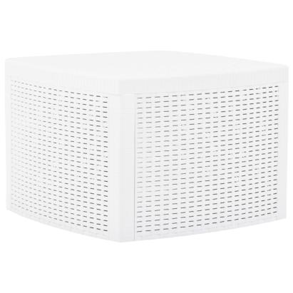 Măsuță laterală, alb, 54 x 54 x 36,5 cm, plastic GartenMobel Dekor