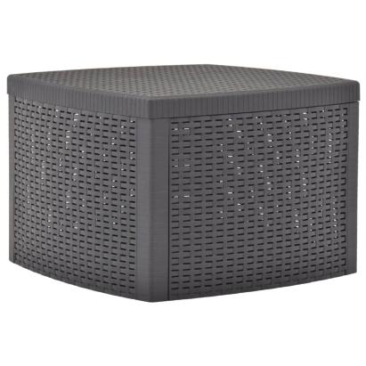 Masă laterală, cafeniu, 54 x 54 x 36,5 cm, plastic GartenMobel Dekor