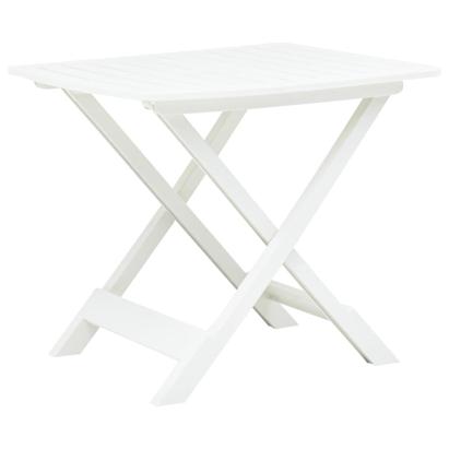 Masă de grădină pliabilă, alb, 79 x 72 x 70 cm, plastic  GartenMobel Dekor