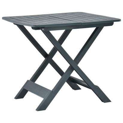 Masă de grădină pliabilă, verde, 79 x 72 x 70 cm, plastic GartenMobel Dekor