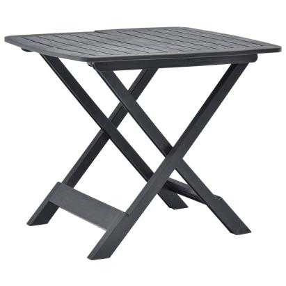 Masă de grădină pliabilă, antracit, 79 x 72 x 70 cm, plastic GartenMobel Dekor