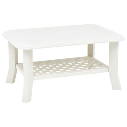 Măsuță de cafea, alb, 90 x 60 x 46 cm, plastic GartenMobel Dekor