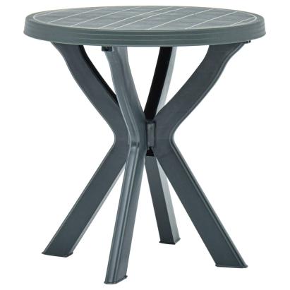 Masă de bistro, verde, Ø70 cm, plastic GartenMobel Dekor