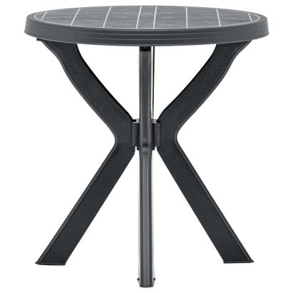 Masă de bistro, antracit, Ø70 cm, plastic GartenMobel Dekor