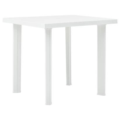 Masă de grădină, alb, 80 x 75 x 72 cm, plastic   GartenMobel Dekor