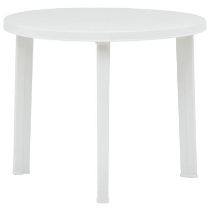 Masă de grădină, alb, 89 cm, plastic GartenMobel Dekor