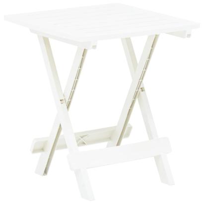 Masă de grădină pliabilă, alb, 45 x 43 x 50 cm, plastic  GartenMobel Dekor