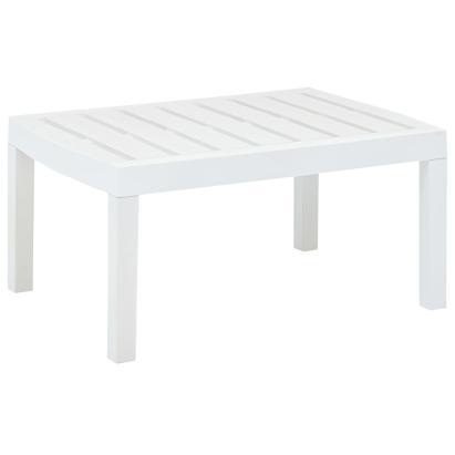 Masă de grădină, alb, 78 x 55 x 38 cm, plastic GartenMobel Dekor