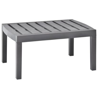 Masă de grădină, cafeniu, 78 x 55 x 38 cm, plastic GartenMobel Dekor