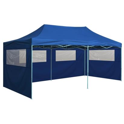 Cort de petrecere pliabil cu 4 pereți, albastru, 3 x 6 m, oțel GartenMobel Dekor
