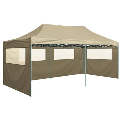 Cort de petrecere pliabil cu 4 pereți, crem, 3 x 6 m, oțel GartenMobel Dekor