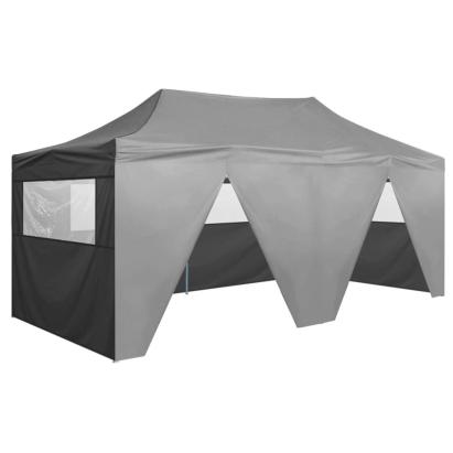 Cort de petrecere pliabil cu 4 pereți, antracit, 3 x 6 m, oțel GartenMobel Dekor