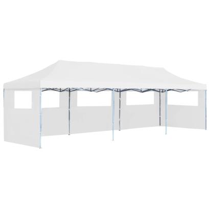 Cort petrecere pliabil cu 5 pereți laterali, alb, 3 x 9 m GartenMobel Dekor