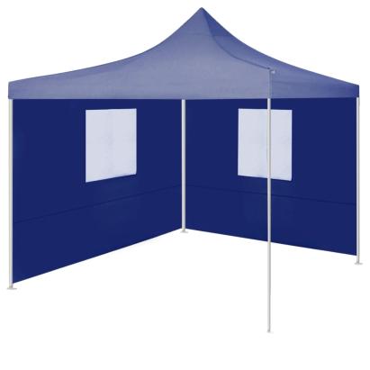 Cort de petrecere pliabil cu 2 pereți, albastru, 2 x 2 m, oțel GartenMobel Dekor