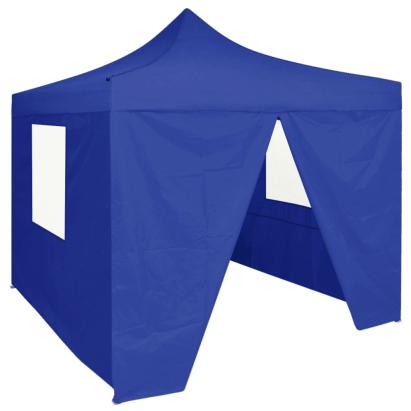 Cort de petrecere pliabil cu 4 pereți, albastru, 2 x 2 m, oțel GartenMobel Dekor