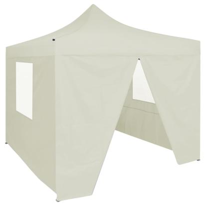 Cort de petrecere pliabil cu 4 pereți, crem, 2 x 2 m, oțel GartenMobel Dekor