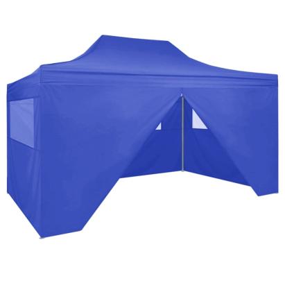 Cort de petrecere pliabil cu 4 pereți, albastru, 3 x 4 m, oțel GartenMobel Dekor