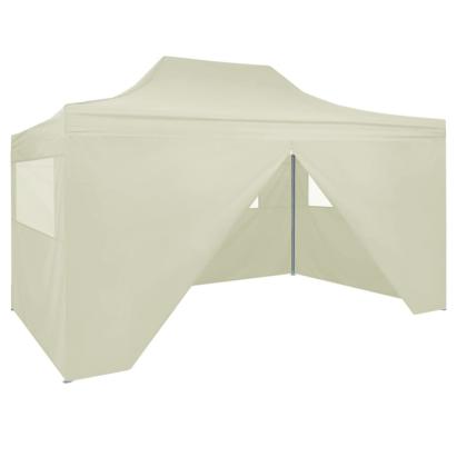 Cort de petrecere pliabil cu 4 pereți, crem, 3 x 4 m, oțel GartenMobel Dekor