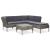 Set mobilier de grădină cu perne, 6 piese, gri, poliratan GartenMobel Dekor