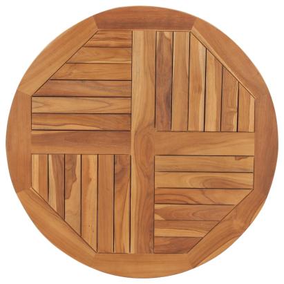 Blat de masă rotund, 80 cm, lemn masiv de tec, 2,5 cm GartenMobel Dekor