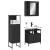 Set dulapuri de baie, 3 piese, negru, lemn prelucrat GartenMobel Dekor