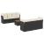 Set canapele de grădină cu perne, 7 piese, negru, poliratan GartenMobel Dekor