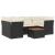 Set canapele de grădină cu perne, 7 piese, negru, poliratan GartenMobel Dekor