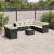 Set canapele de grădină cu perne, 11 piese, negru, poliratan GartenMobel Dekor