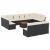Set mobilier de grădină cu perne, 14 piese, negru, poliratan GartenMobel Dekor