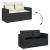Set mobilier de grădină cu perne, 8 piese, negru, poliratan GartenMobel Dekor