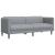 Canapea cu 3 locuri, gri deschis, material textil GartenMobel Dekor