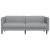 Canapea cu 3 locuri, gri deschis, material textil GartenMobel Dekor