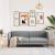 Canapea cu 3 locuri, gri deschis, material textil GartenMobel Dekor