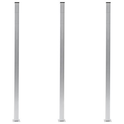 Stâlpi de gard, 3 buc., 185 cm, aluminiu GartenMobel Dekor