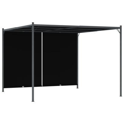 Pergolă de grădină cu acoperiș retractabil, antracit, 3 x 3 m GartenMobel Dekor