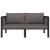 Canapea cu 2 locuri, cu perne, antracit, poliratan GartenMobel Dekor