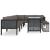 Set mobilier de grădină cu perne, 9 piese, antracit, poliratan GartenMobel Dekor