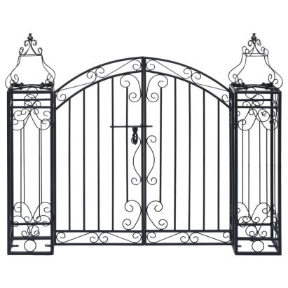 Poartă de grădină ornamentală, 122 x 20,5 x 100 cm, fier forjat GartenMobel Dekor