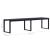 Bancă de grădină, negru, 180 cm, placă PS GartenMobel Dekor