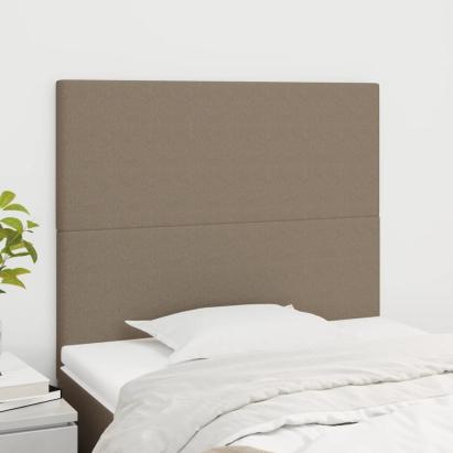 Tăblii de pat, 2 buc, gri taupe, 100x5x78/88 cm, textil GartenMobel Dekor