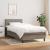 Pat box spring cu saltea, gri taupe, 90x190 cm, textil GartenMobel Dekor