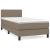 Pat box spring cu saltea, gri taupe, 90x190 cm, textil GartenMobel Dekor
