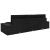 Canapea modulară cu 3 locuri, negru, poliratan GartenMobel Dekor